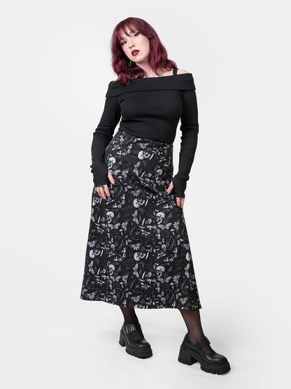 Moonveil Maxi Slit Skirt