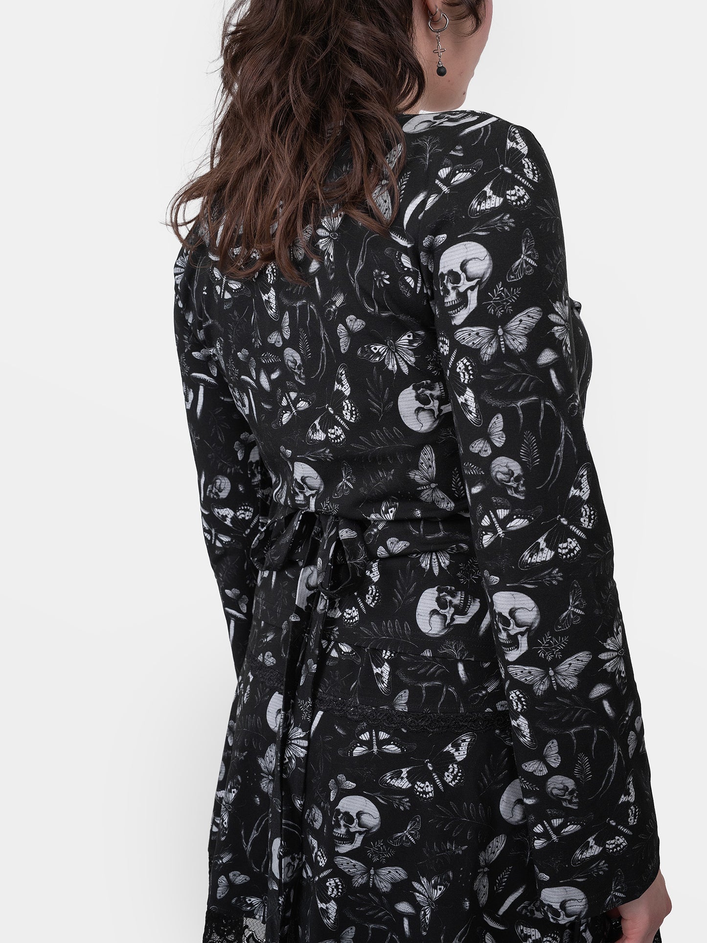 Moonveil Flare Sleeve Wrap Blouse