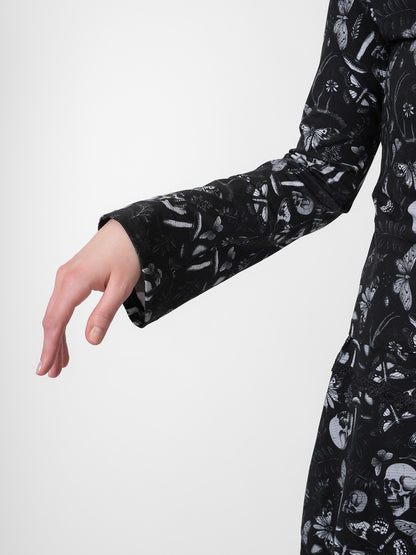 Moonveil Flare Sleeve Wrap Blouse