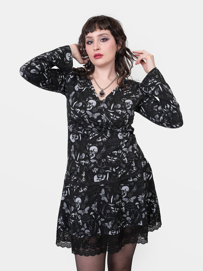 Moonveil Flare Sleeve Wrap Blouse
