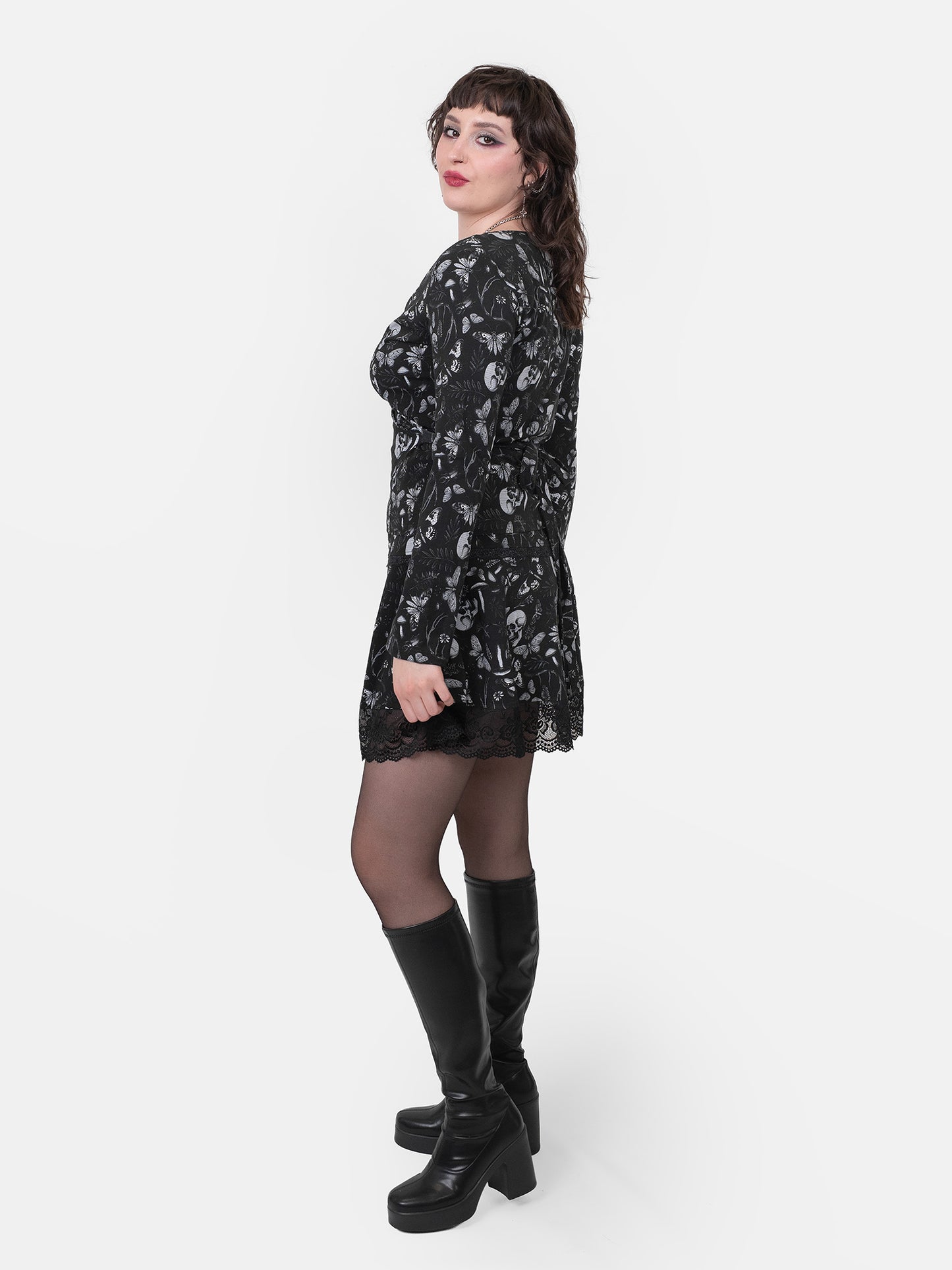 Moonveil Flare Sleeve Wrap Blouse