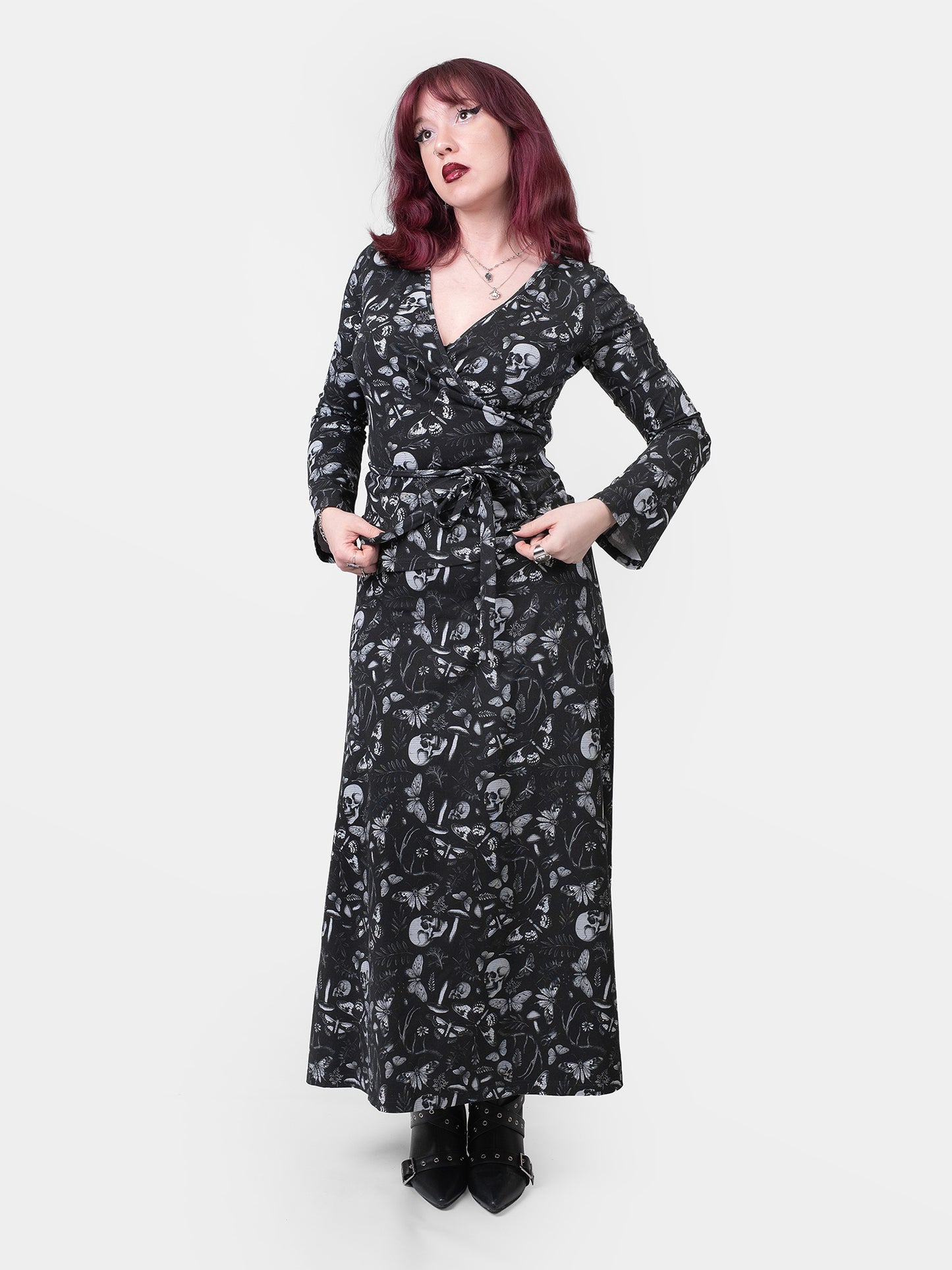 Moonveil Flare Sleeve Wrap Blouse