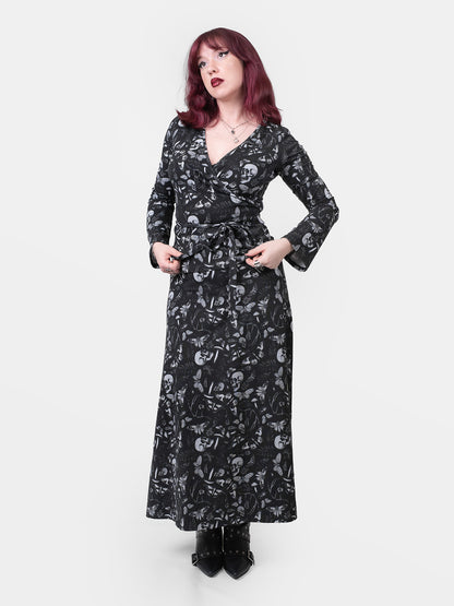 Moonveil Flare Sleeve Wrap Blouse