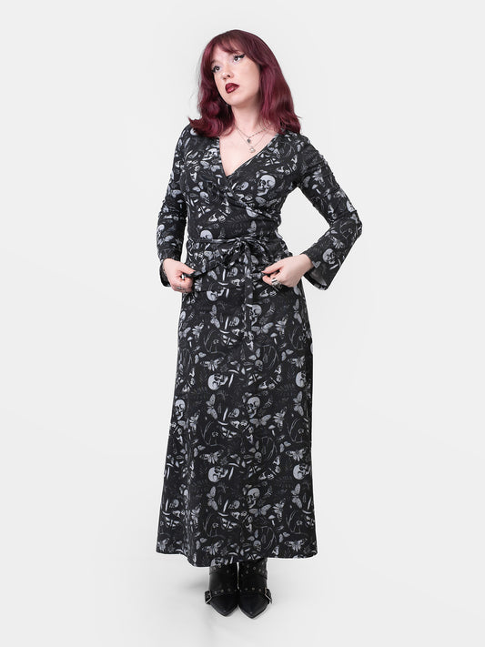 Bluzka wrap z rozszerzanymi rękawami Moonveil