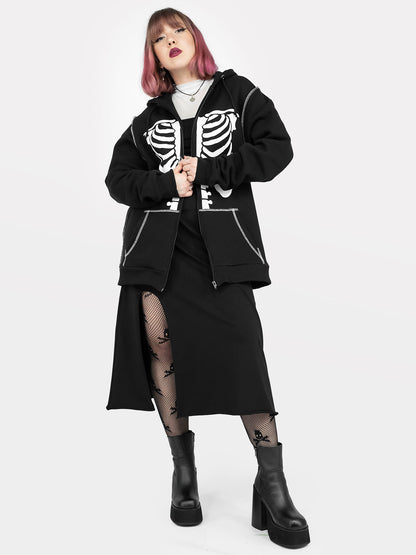 Rozpinana bluza z bawełny organicznej Undead