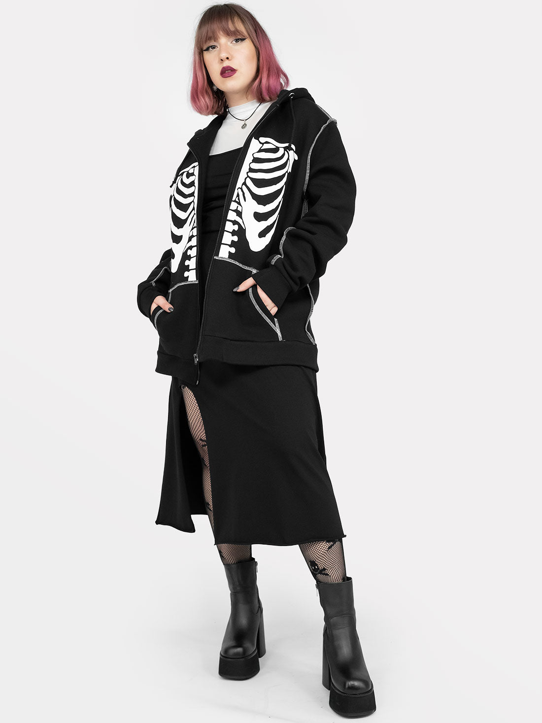 Rozpinana bluza z bawełny organicznej Undead