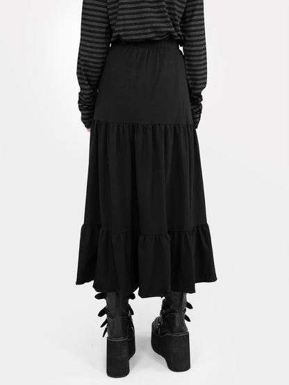 Spódnica midi z falbanami Oblivion