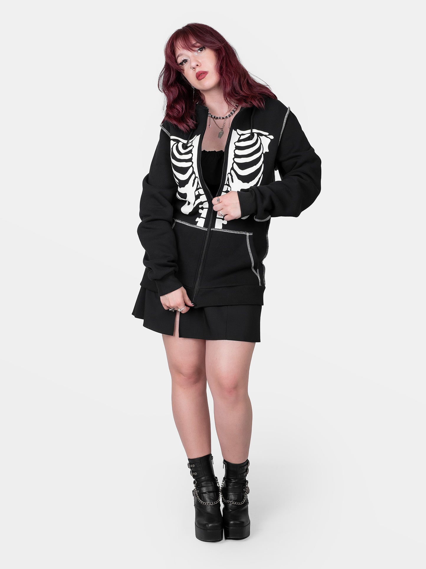 Rozpinana bluza z bawełny organicznej Undead