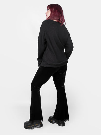 Sweter z haftem Snapdragon