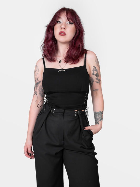Chaos Lace Up Top