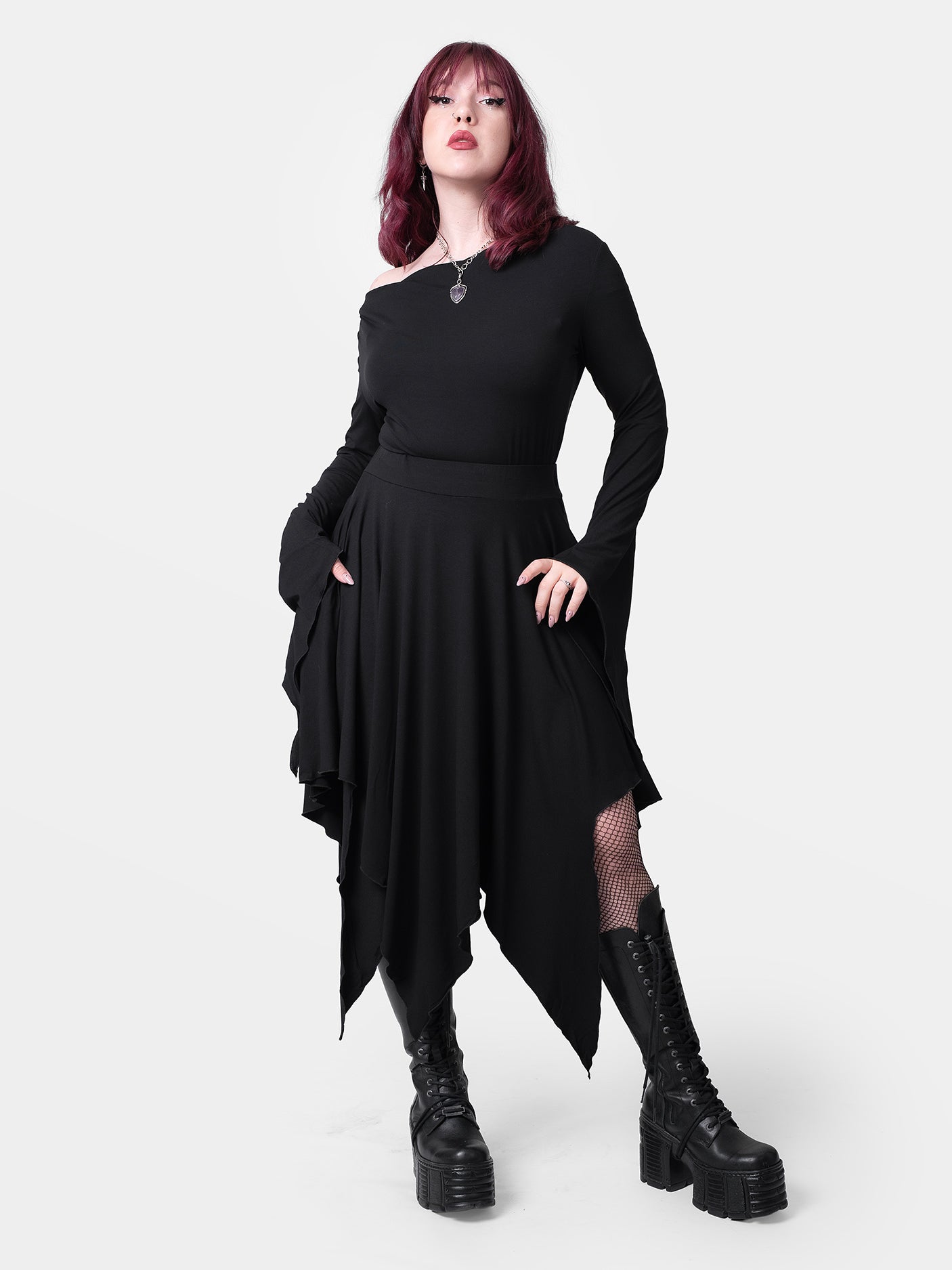 Spódnica asymetrycza midi Sceptrae