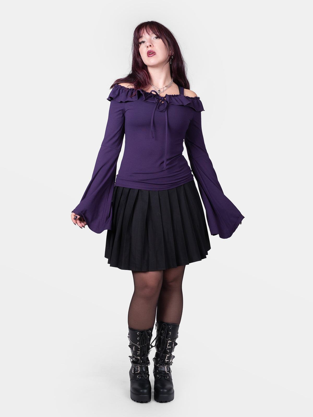Fioletowa bluzka off shoulders Enchant