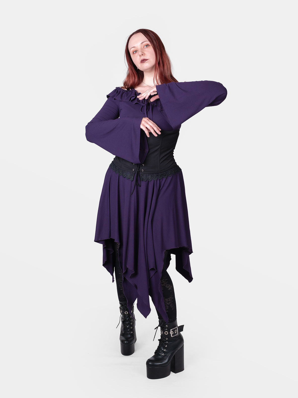 Fioletowa bluzka off shoulders Enchant