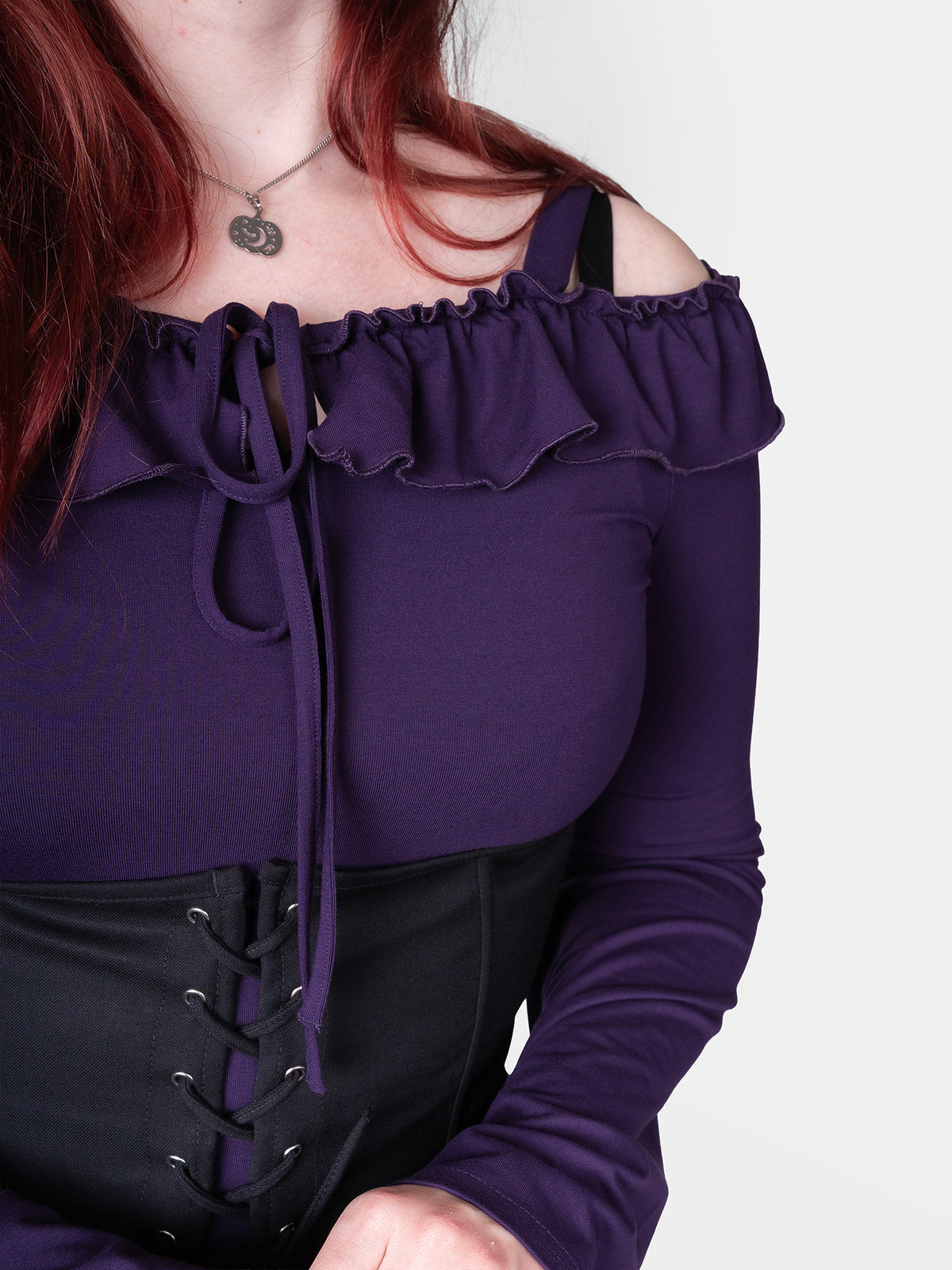 Fioletowa bluzka off shoulders Enchant