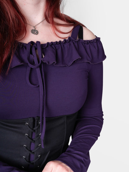 Fioletowa bluzka off shoulders Enchant