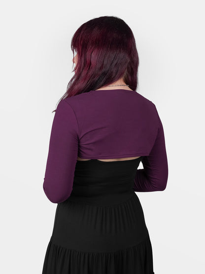 Fioletowe bolerko z szerokimi rękawami Whimsy