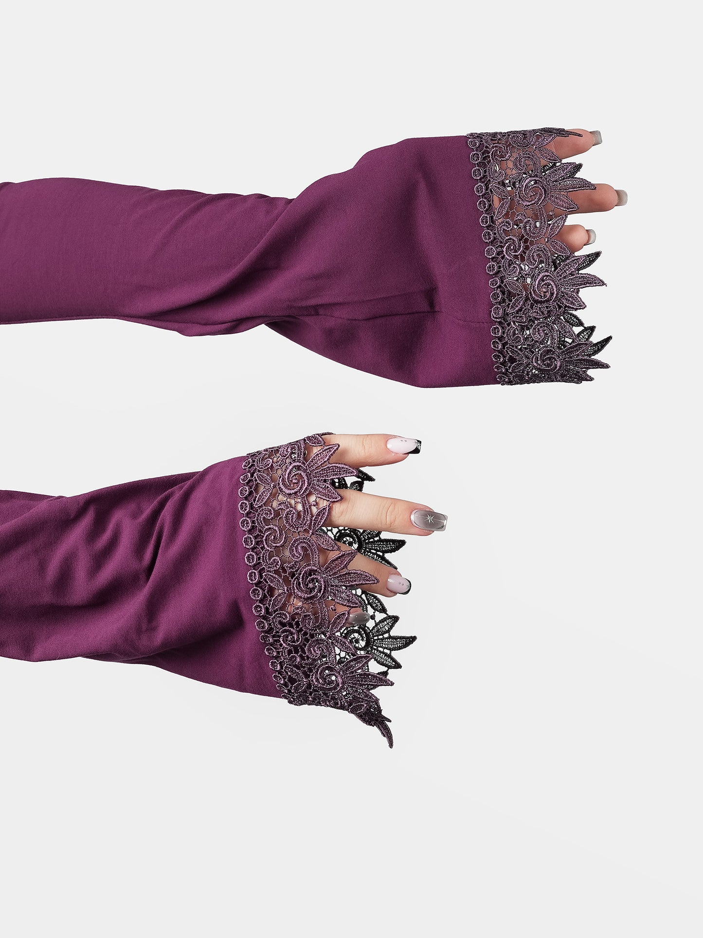 Fioletowe bolerko z szerokimi rękawami Whimsy