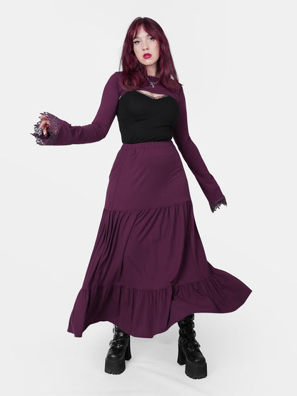 Fioletowe bolerko z szerokimi rękawami Whimsy