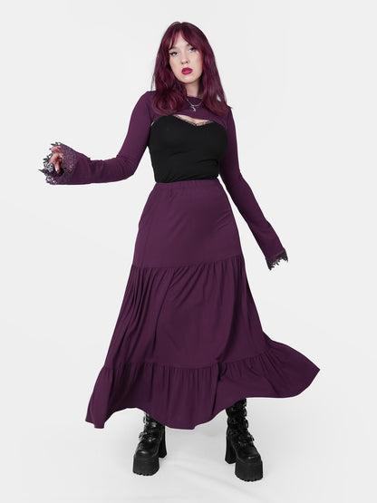 Fioletowe bolerko z szerokimi rękawami Whimsy