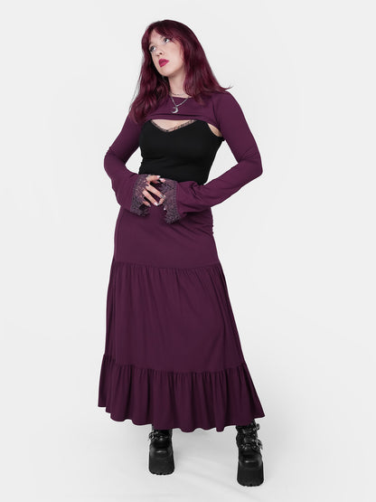 Fioletowe bolerko z szerokimi rękawami Whimsy