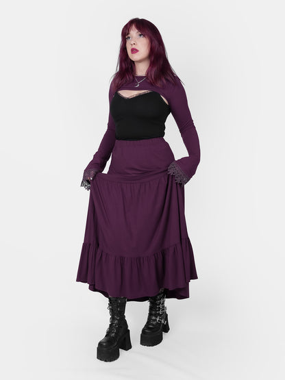 Fioletowe bolerko z szerokimi rękawami Whimsy