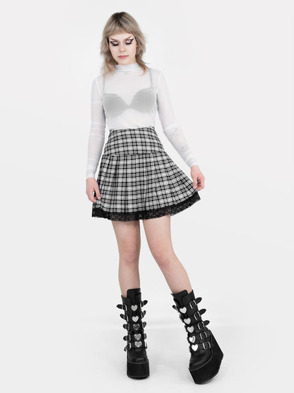 Biały mesh top