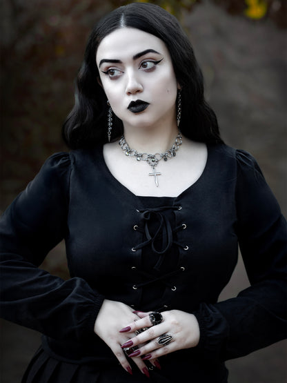 Apathy Lace Up Blouse 
