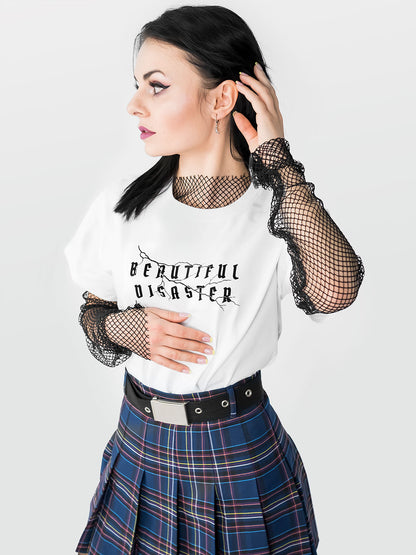 Biały T-shirt Beautiful Disaster