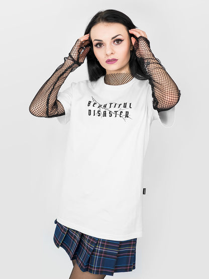 Biały T-shirt Beautiful Disaster