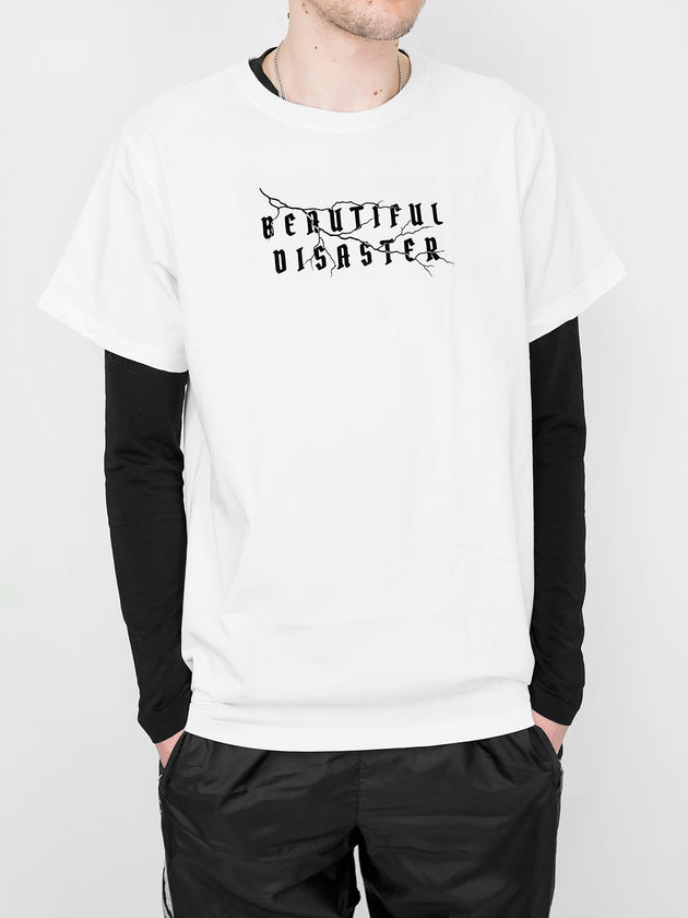 Biały T-shirt Beautiful Disaster