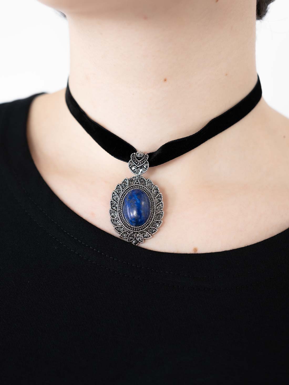 Obróżka z lapis lazuli Lethal