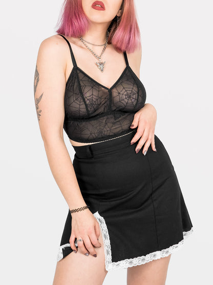 Bralet z tiulu w pajęczynę Salem